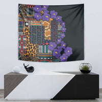 Africa Violets Flowers Tapestry Mix Native Tribal Pattern - Wonder Print Shop
