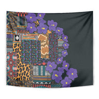 Africa Violets Flowers Tapestry Mix Native Tribal Pattern - Wonder Print Shop