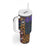 Africa Violets Flowers Tumbler With Handle Mix Native Tribal Pattern - Wonder Print Shop