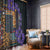 Africa Violets Flowers Window Curtain Mix Native Tribal Pattern - Wonder Print Shop