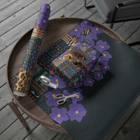 Africa Violets Flowers Wrapping Paper Mix Native Tribal Pattern - Wonder Print Shop