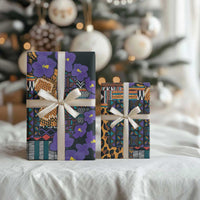 Africa Violets Flowers Wrapping Paper Mix Native Tribal Pattern - Wonder Print Shop