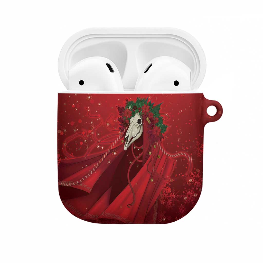 Merry Creepmas Mari Lwyd AirPods Case Folklore Ghost Horse Christmas - Wonder Print Shop