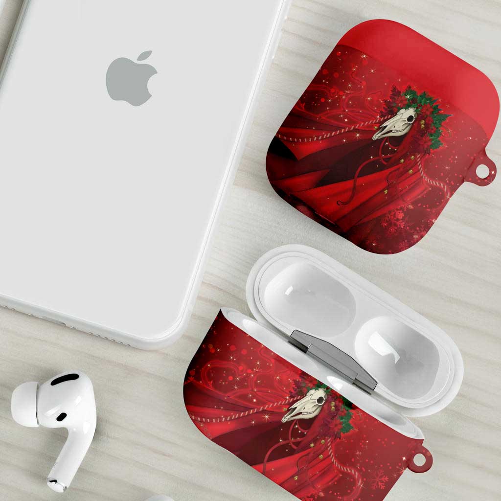 Merry Creepmas Mari Lwyd AirPods Case Folklore Ghost Horse Christmas - Wonder Print Shop