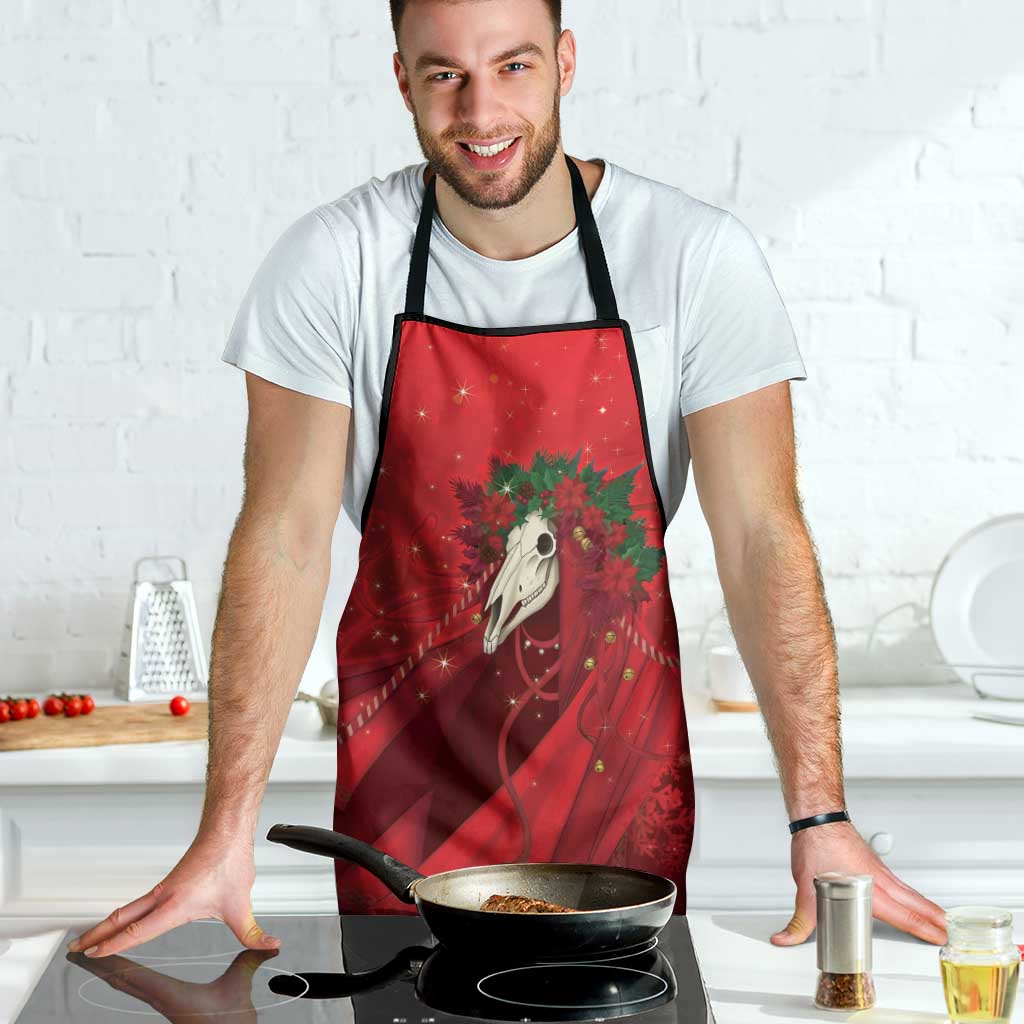 Merry Creepmas Mari Lwyd Apron Folklore Ghost Horse Christmas - Wonder Print Shop