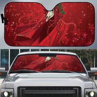 Merry Creepmas Mari Lwyd Auto Sun Shade Folklore Ghost Horse Christmas - Wonder Print Shop