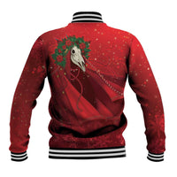 Merry Creepmas Mari Lwyd Baseball Jacket Folklore Ghost Horse Christmas - Wonder Print Shop