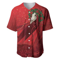 Merry Creepmas Mari Lwyd Baseball Jersey Folklore Ghost Horse Christmas - Wonder Print Shop