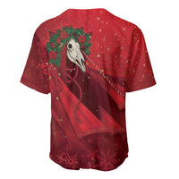 Merry Creepmas Mari Lwyd Baseball Jersey Folklore Ghost Horse Christmas - Wonder Print Shop