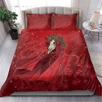 Merry Creepmas Mari Lwyd Bedding Set Folklore Ghost Horse Christmas - Wonder Print Shop