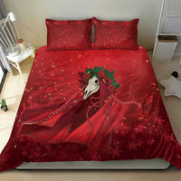 Merry Creepmas Mari Lwyd Bedding Set Folklore Ghost Horse Christmas - Wonder Print Shop