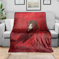 Merry Creepmas Mari Lwyd Blanket Folklore Ghost Horse Christmas - Wonder Print Shop