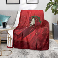 Merry Creepmas Mari Lwyd Blanket Folklore Ghost Horse Christmas - Wonder Print Shop