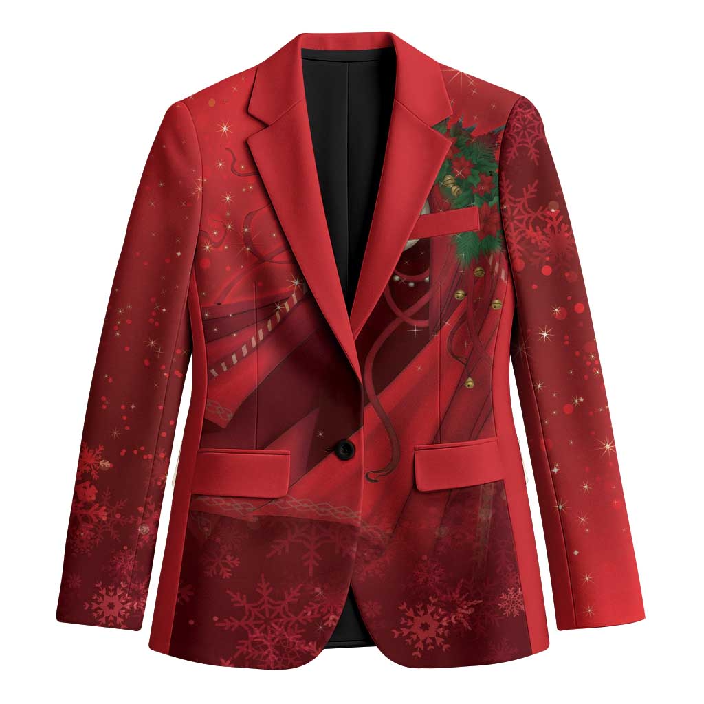 Merry Creepmas Mari Lwyd Blazer Folklore Ghost Horse Christmas - Wonder Print Shop