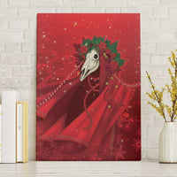 Merry Creepmas Mari Lwyd Canvas Wall Art Folklore Ghost Horse Christmas - Wonder Print Shop