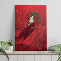 Merry Creepmas Mari Lwyd Canvas Wall Art Folklore Ghost Horse Christmas - Wonder Print Shop