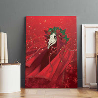 Merry Creepmas Mari Lwyd Canvas Wall Art Folklore Ghost Horse Christmas - Wonder Print Shop