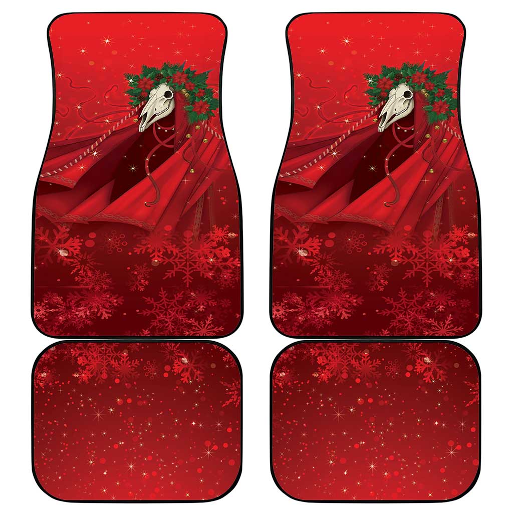 Merry Creepmas Mari Lwyd Car Mats Folklore Ghost Horse Christmas - Wonder Print Shop