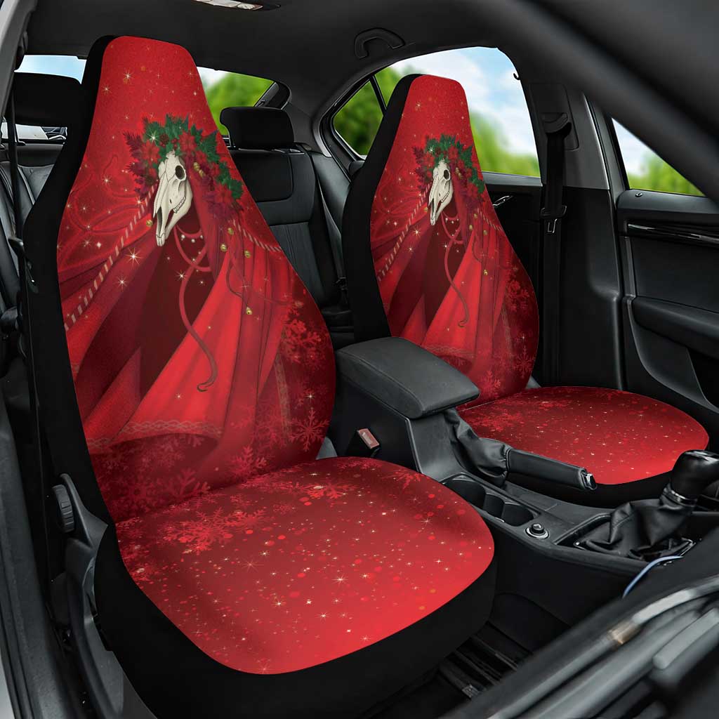 Merry Creepmas Mari Lwyd Car Seat Cover Folklore Ghost Horse Christmas - Wonder Print Shop