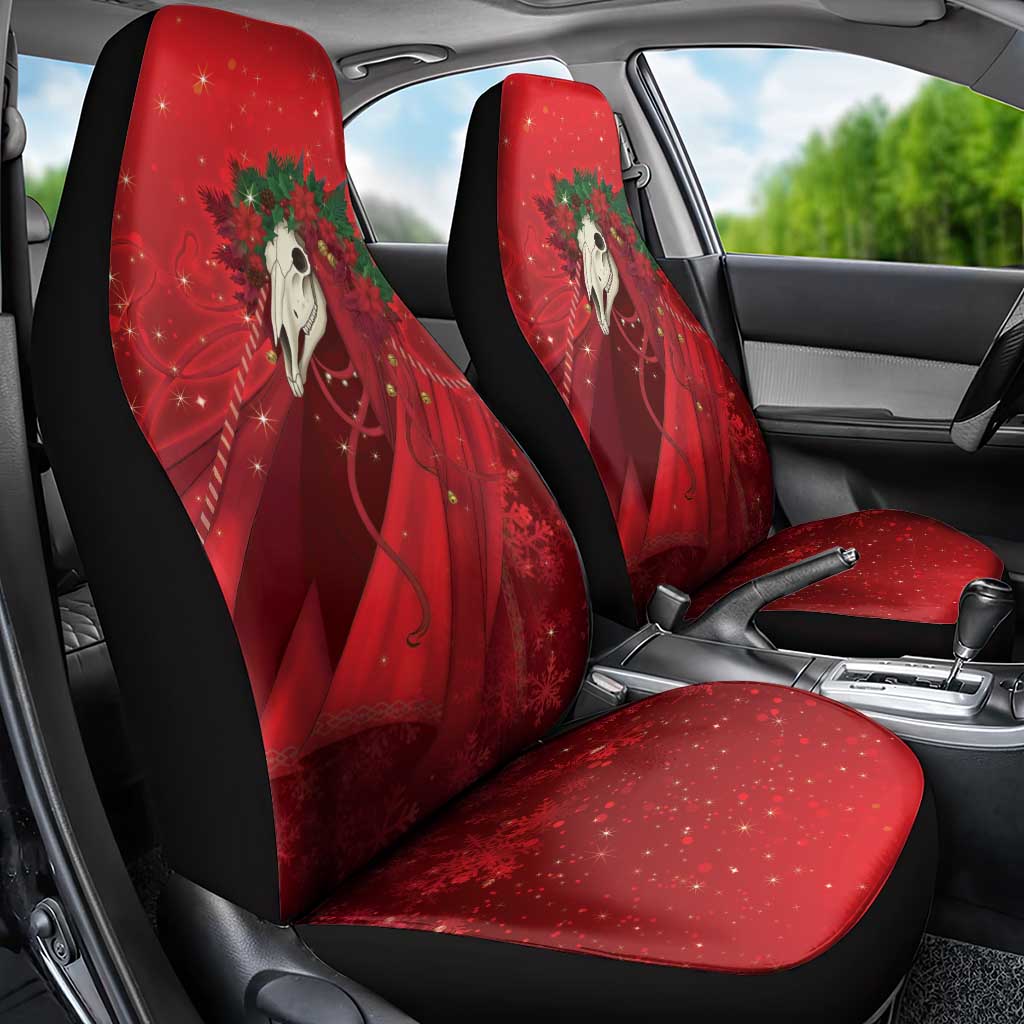 Merry Creepmas Mari Lwyd Car Seat Cover Folklore Ghost Horse Christmas - Wonder Print Shop