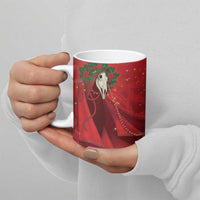Merry Creepmas Mari Lwyd Ceramic Mug Folklore Ghost Horse Christmas - Wonder Print Shop