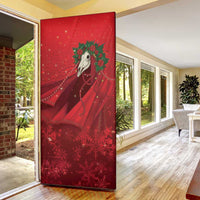 Merry Creepmas Mari Lwyd Door Cover Folklore Ghost Horse Christmas - Wonder Print Shop