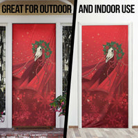 Merry Creepmas Mari Lwyd Door Cover Folklore Ghost Horse Christmas - Wonder Print Shop