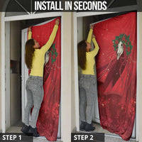 Merry Creepmas Mari Lwyd Door Cover Folklore Ghost Horse Christmas - Wonder Print Shop