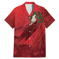 Merry Creepmas Mari Lwyd Family Matching Mermaid Dress and Hawaiian Shirt Folklore Ghost Horse Christmas - Wonder Print Shop