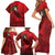 Merry Creepmas Mari Lwyd Family Matching Short Sleeve Bodycon Dress and Hawaiian Shirt Folklore Ghost Horse Christmas - Wonder Print Shop