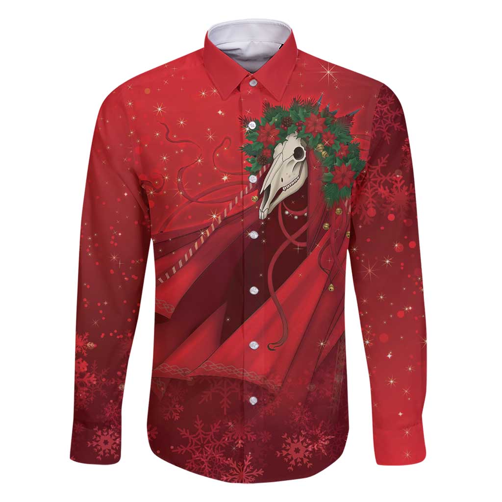 Merry Creepmas Mari Lwyd Family Matching Summer Maxi Dress and Hawaiian Shirt Folklore Ghost Horse Christmas - Wonder Print Shop