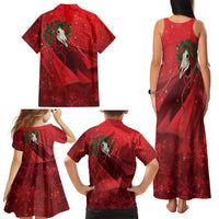 Merry Creepmas Mari Lwyd Family Matching Tank Maxi Dress and Hawaiian Shirt Folklore Ghost Horse Christmas - Wonder Print Shop