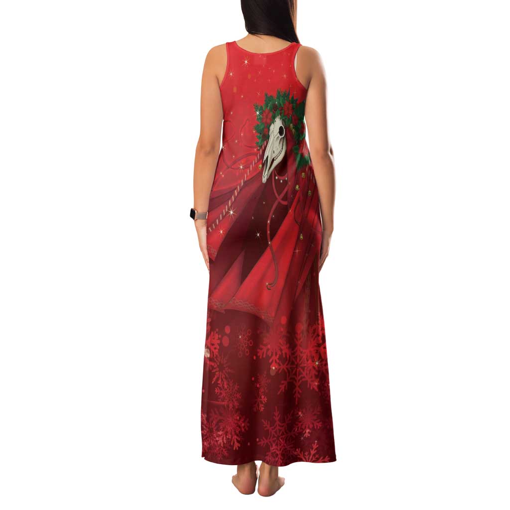 Merry Creepmas Mari Lwyd Family Matching Tank Maxi Dress and Hawaiian Shirt Folklore Ghost Horse Christmas - Wonder Print Shop