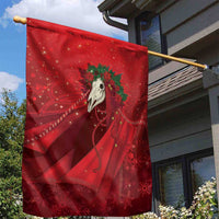 Merry Creepmas Mari Lwyd Garden Flag Folklore Ghost Horse Christmas - Wonder Print Shop