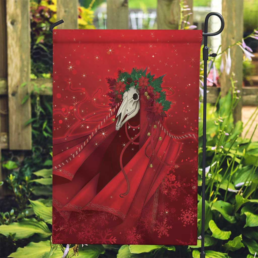 Merry Creepmas Mari Lwyd Garden Flag Folklore Ghost Horse Christmas - Wonder Print Shop