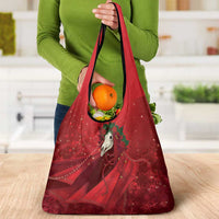 Merry Creepmas Mari Lwyd Grocery Bag Folklore Ghost Horse Christmas - Wonder Print Shop