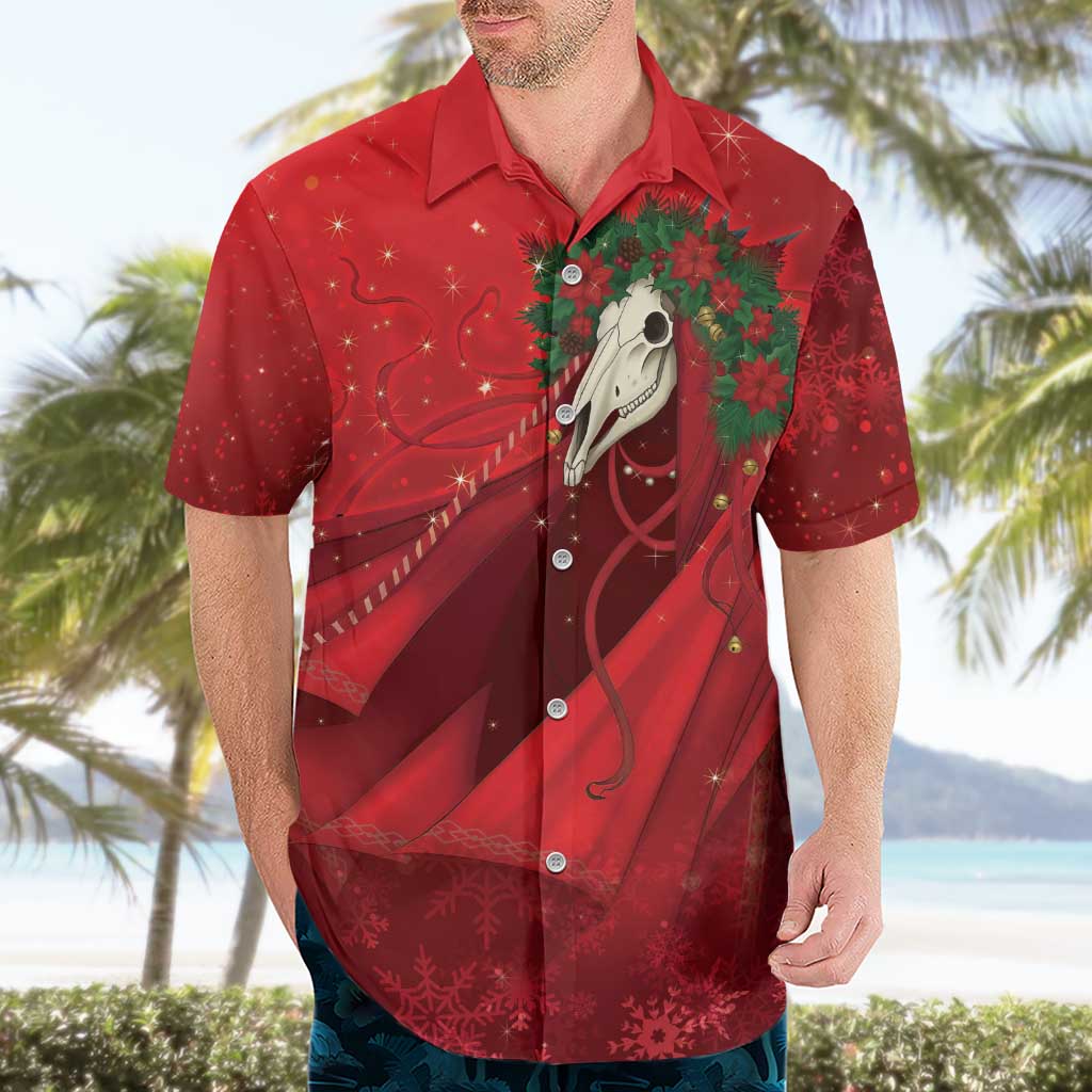 Merry Creepmas Mari Lwyd Hawaiian Shirt Folklore Ghost Horse Christmas - Wonder Print Shop