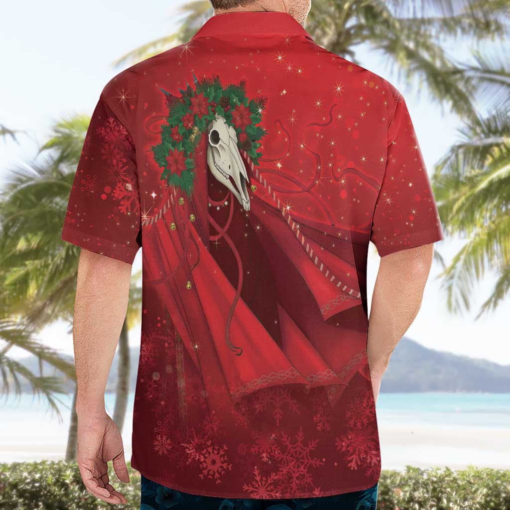 Merry Creepmas Mari Lwyd Hawaiian Shirt Folklore Ghost Horse Christmas - Wonder Print Shop
