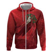 Merry Creepmas Mari Lwyd Hoodie Folklore Ghost Horse Christmas - Wonder Print Shop