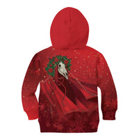 Merry Creepmas Mari Lwyd Kid Hoodie Folklore Ghost Horse Christmas - Wonder Print Shop