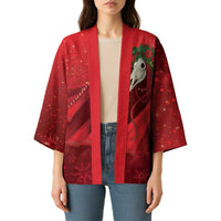 Merry Creepmas Mari Lwyd Kimono Folklore Ghost Horse Christmas - Wonder Print Shop