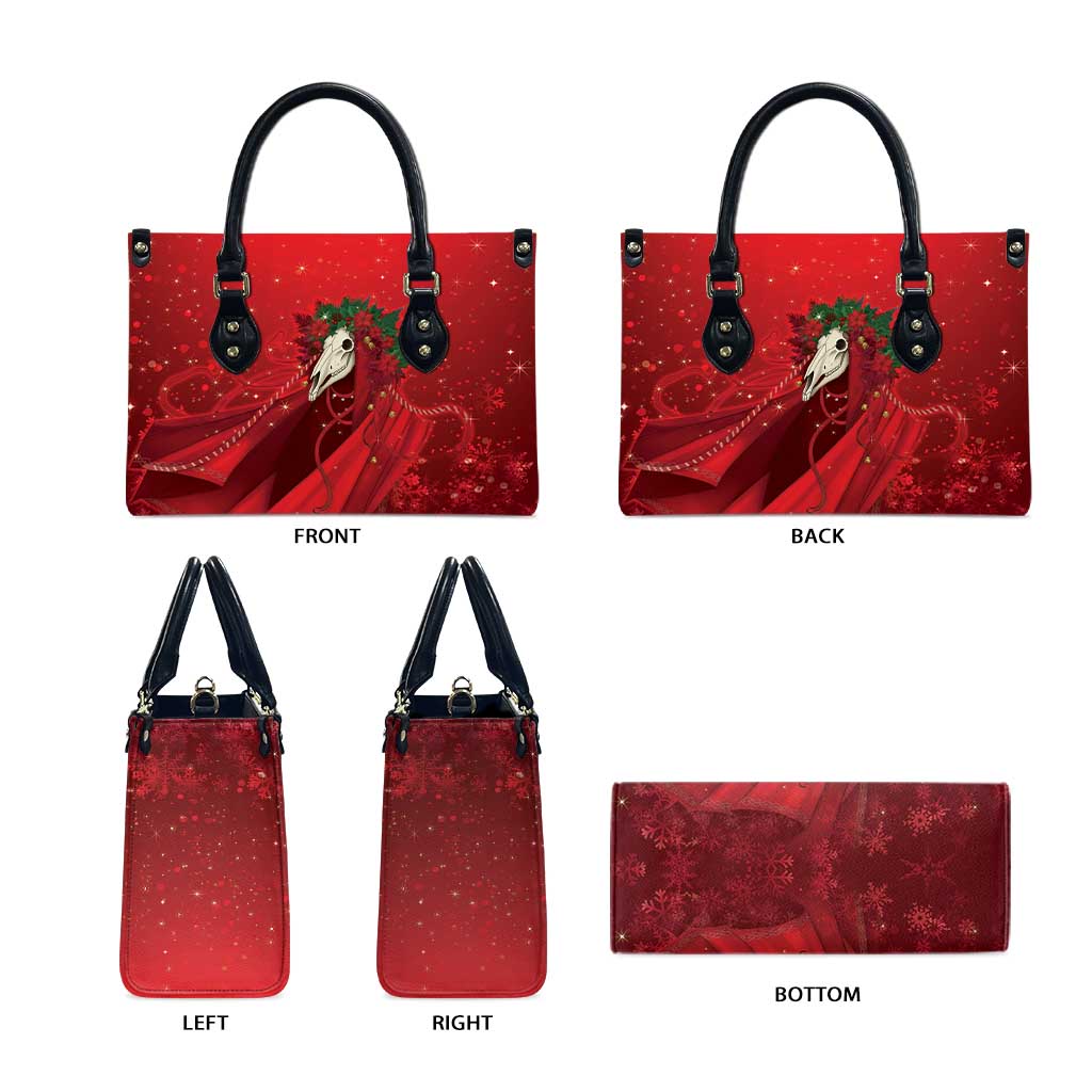 Merry Creepmas Mari Lwyd Leather Bag Folklore Ghost Horse Christmas - Wonder Print Shop