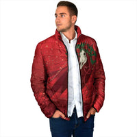 Merry Creepmas Mari Lwyd Padded Jacket Folklore Ghost Horse Christmas - Wonder Print Shop