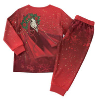 Merry Creepmas Mari Lwyd Christmas Pajama Set Folklore Ghost Horse Christmas - Wonder Print Shop