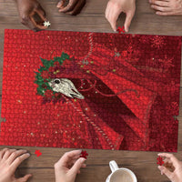 Merry Creepmas Mari Lwyd Puzzle Folklore Ghost Horse Christmas - Wonder Print Shop