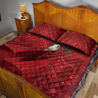 Merry Creepmas Mari Lwyd Quilt Bed Set Folklore Ghost Horse Christmas - Wonder Print Shop