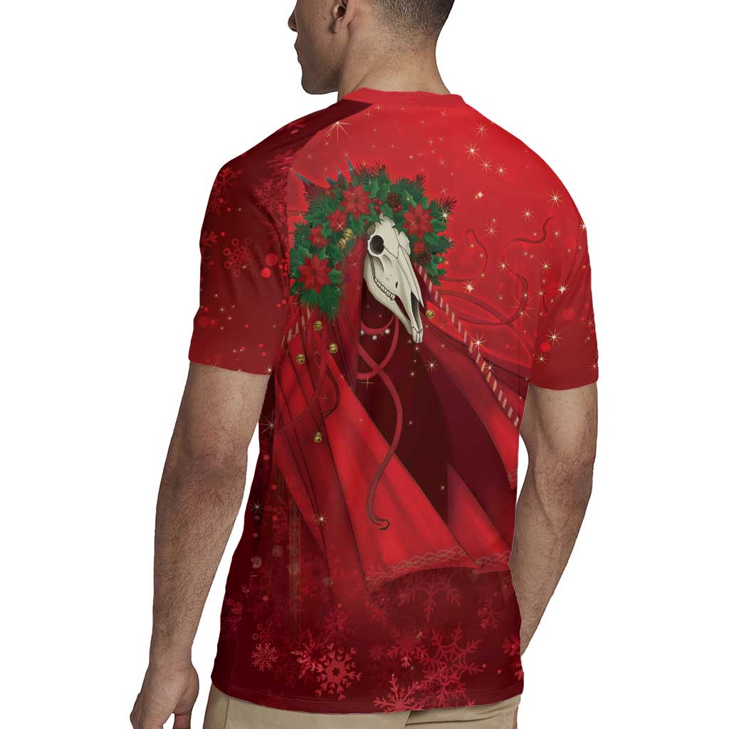 Merry Creepmas Mari Lwyd Rugby Jersey Folklore Ghost Horse Christmas - Wonder Print Shop