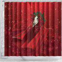 Merry Creepmas Mari Lwyd Shower Curtain Folklore Ghost Horse Christmas - Wonder Print Shop
