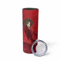 Merry Creepmas Mari Lwyd Skinny Tumbler Folklore Ghost Horse Christmas - Wonder Print Shop