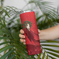 Merry Creepmas Mari Lwyd Skinny Tumbler Folklore Ghost Horse Christmas - Wonder Print Shop